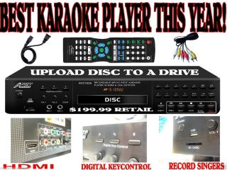 home karaoke system player machine USB record cd HDMI  CDG DVD