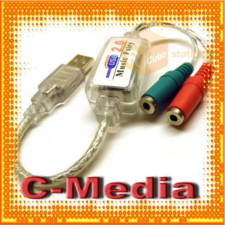 Laptop C Media USB Karaoke Music Sound Card Audio adapter Cable