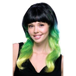 Black Green Lantern Katy Perry Halloween Costume Wig