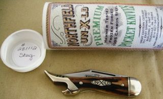 Great Eastern Cutlery French Kate Stag Single Blade Folding Lady Leg