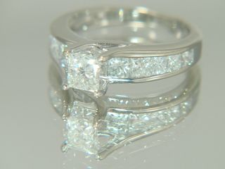 Carat Kay Jewelers Princess Cut Diamond Engagement Ring 14K White