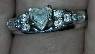 Kay Jewelers Diamond Wedding Ring Set Heart Shaped Solitaire W/ Wrap 7