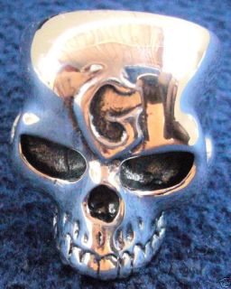 Keith Richards G Skull Rocker Biker 100 Silver 925 Ring