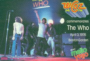 Who Keith Moon 1976 Tour Radio Promo Pass