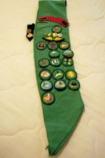 Kennebec Girl Scout Sash with Pins and Badges