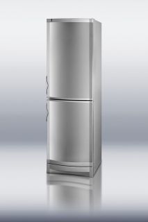 24 Wide 12 cu ft Dual Compressor Bottom Freezer Refrigerator Stainless