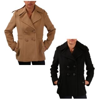 Kenneth Cole New York Double Breasted Womens Peacoat Jacket Coat