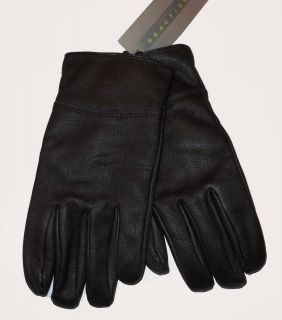 Kenneth Cole Reaction Brown Leather Gloves M