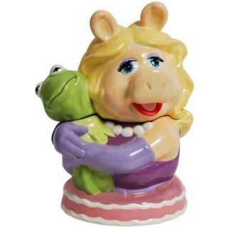  Miss Piggy the Pig Hugging Kermit the Frog Ceramic Cookie Jar 11693