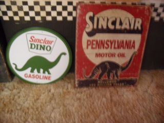 Sinclair Dino Gasoline Oil Tin Signs