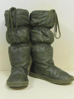 ROCKET DOG Military Green Tall Boots Popcorn Parachute Nylon Shaft Sz