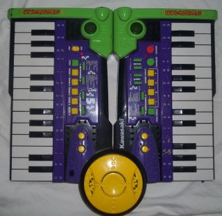 Kawasaki Dual Cool Keys Musical Keyboard Instrument Purple Green