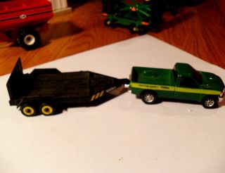 64 Ertl Farm Toy Tonka Ford F 350 Truck With Trailer Tractor