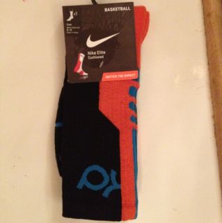 Kevin Durant Kd Nike Elite Socks 2 0 Large L 8 12 Orange Black Blue