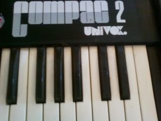 Univox Compac 2 Electric Organ Keyboard Piano Clavicord Bass Phase