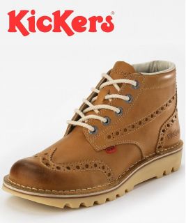 Kickers Kick Hi Boots SKU No 111693 Mens Kick Brogue Tan Boot N E W