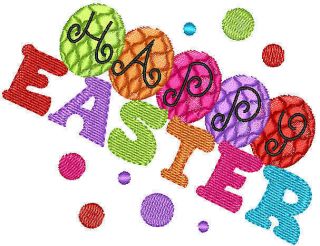Easter Titles Kids Machine Embroidery Designs PES EST20