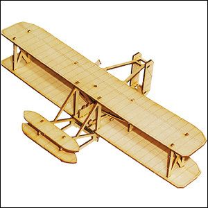 New Wright Brother Flyer Airplane Wood Kids Toy Kits Set YM711
