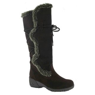 Khombu Solar 2 Waterproof Suede Winter Boots Womens 6 Black Shoes New
