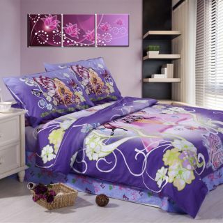 Purple Barbie Bedding Twin Full Kids Bedding Set for Girls Collections