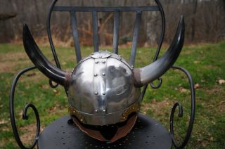Medieval Viking Warrior Battle Ready Forged Helmet Armor Reenactment