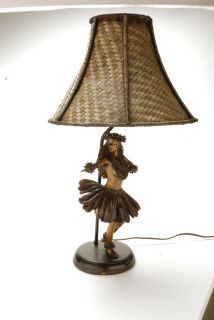 Beautiful KIM TAYLOR REECE Dancing Hula Girl TABLE LAMP Hawaiian