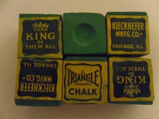 30s 40s Triangle Chalk by Kieckhefer MNFG Co Chicago Billiards Pool