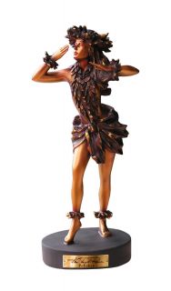 Dawns Light) Hawaiian Hula Girl Statue Kim Taylor Reece Bronze color