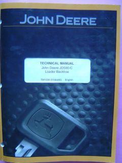 John Deere JD500C Technical Manual Loader Backhoe