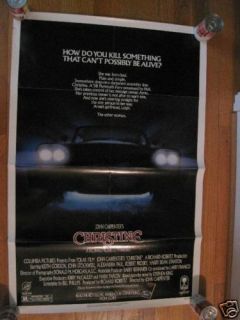 Christine Movie Poster Stephen King John Carpenter