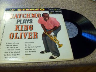 LP Satchmo Plays King Oliver on Audio Fidelity Stereo VG