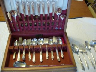 King Edward Silverplate Flatware Complete 8 Place Setting