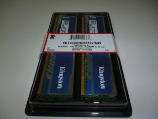 Kingston HyperX 8GB Memory DDR3 1600 RAM (2x4) KHX1600C9D3B1K2/8GX New