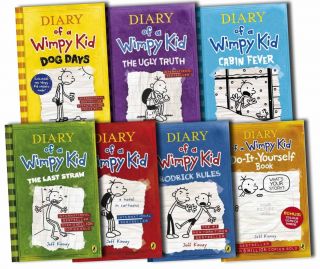 Kid Collection 7 Books Set Jeff Kinney Ugly Truth Movie New