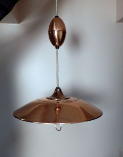 Mid Century Modern Hanging Copper Kitchen Ceiling Light Fixture