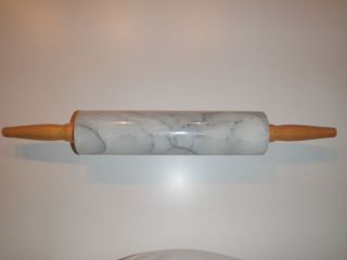 Marble Gourmet Kitchen Dough Rolling Pin Genuine Polished Marble