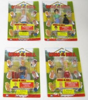 King Of The Hill Action Figure Lot x4 Peggy Luanne Platter Bill