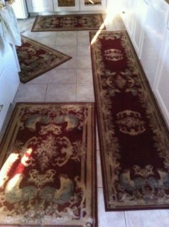Set of Rooster Kitchen Rugs