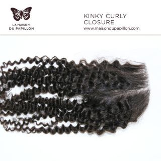 Malaysian Remy Kinky Curly Lace Closure