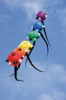 Spiked Tail Set of 6 Laundry Line Inflatable Windsock Kites