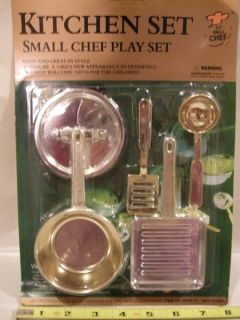Kitchen Cookware Utensils Pots & Pans Toy Set Small Chef Child Pretend