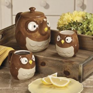 New Owl Teapot Cups Kitchen Decor