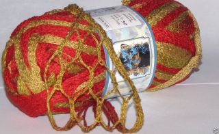ICE Yarns Flamenco Scarf Yarn knitting supplies Red and gold / Golden
