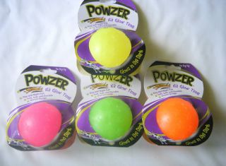 Powzer Glow in Dark Ball Small Durable Rubber Dog Toy