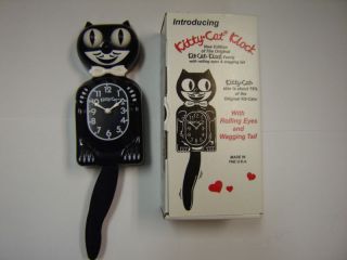 Kitty Kat Cat Black Quartz Kit Cat Tail Clock Shop