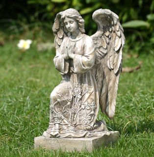 New Kneeling Praying Garden Angel Statue Cherub Decor