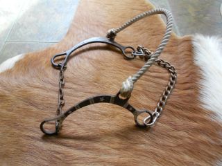 EQUINE BARREL RACING BIT BOZO SIDEPULL USED BY KRISTIE PETERSON SILVER