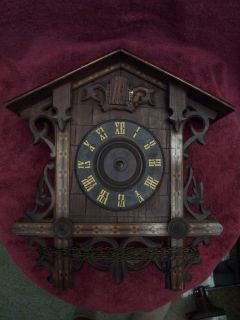 Antique Kuehl Clock Co Chicago Cuckoo Clock for Parts or Repair