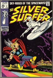 Silver Surfer No. 4 vs. Thor Loki John Buscema classic cover Marvel