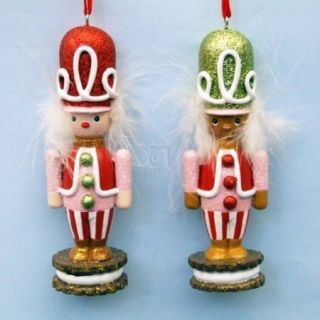 Kurt S. Adler 5 Resin Gingerbread Soldier Christmas Tree Ornament Set